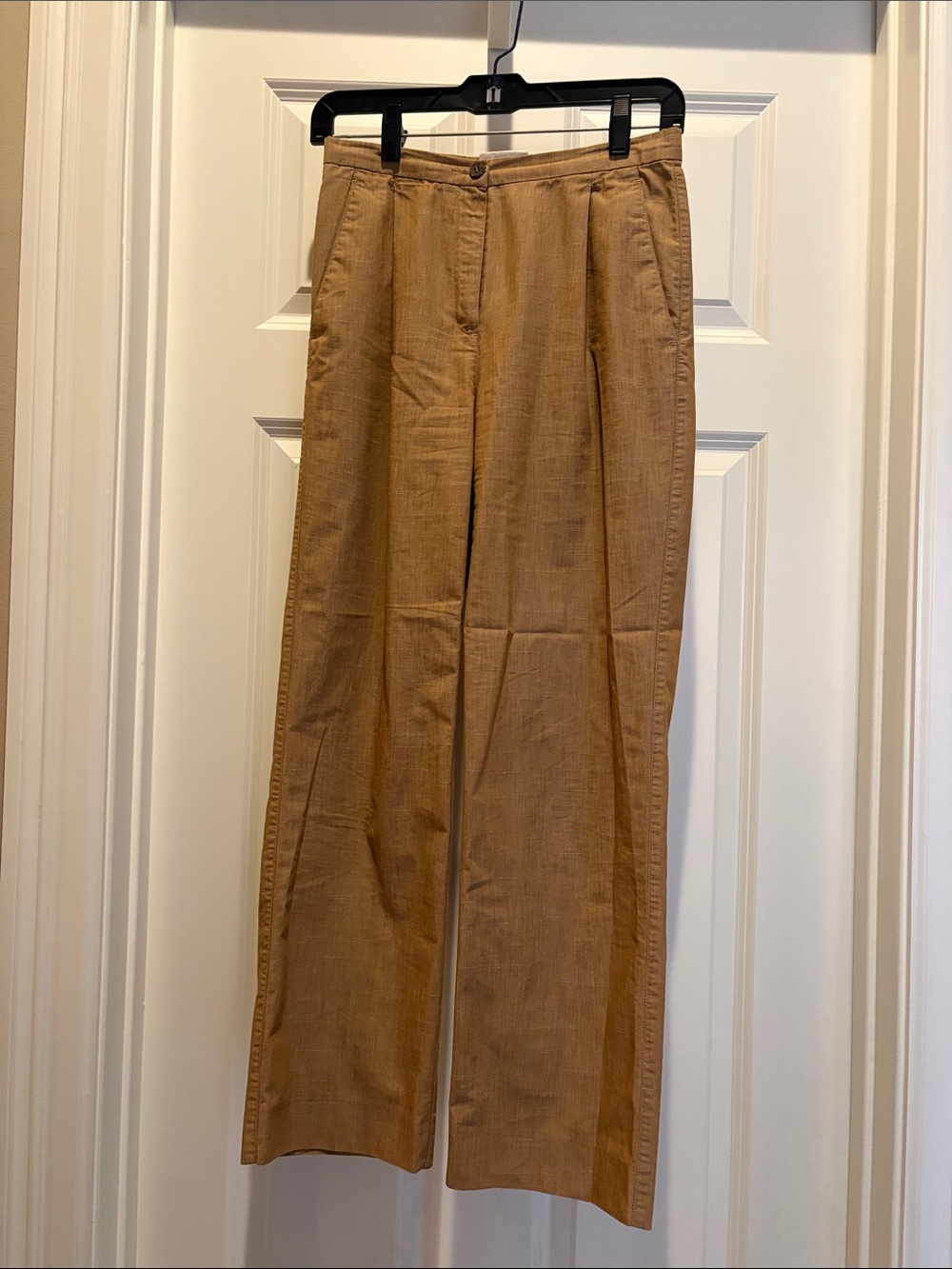 Liz Claiborne Women's Straight-Leg Chinos in Tan- 62% cotton, 38% polyester